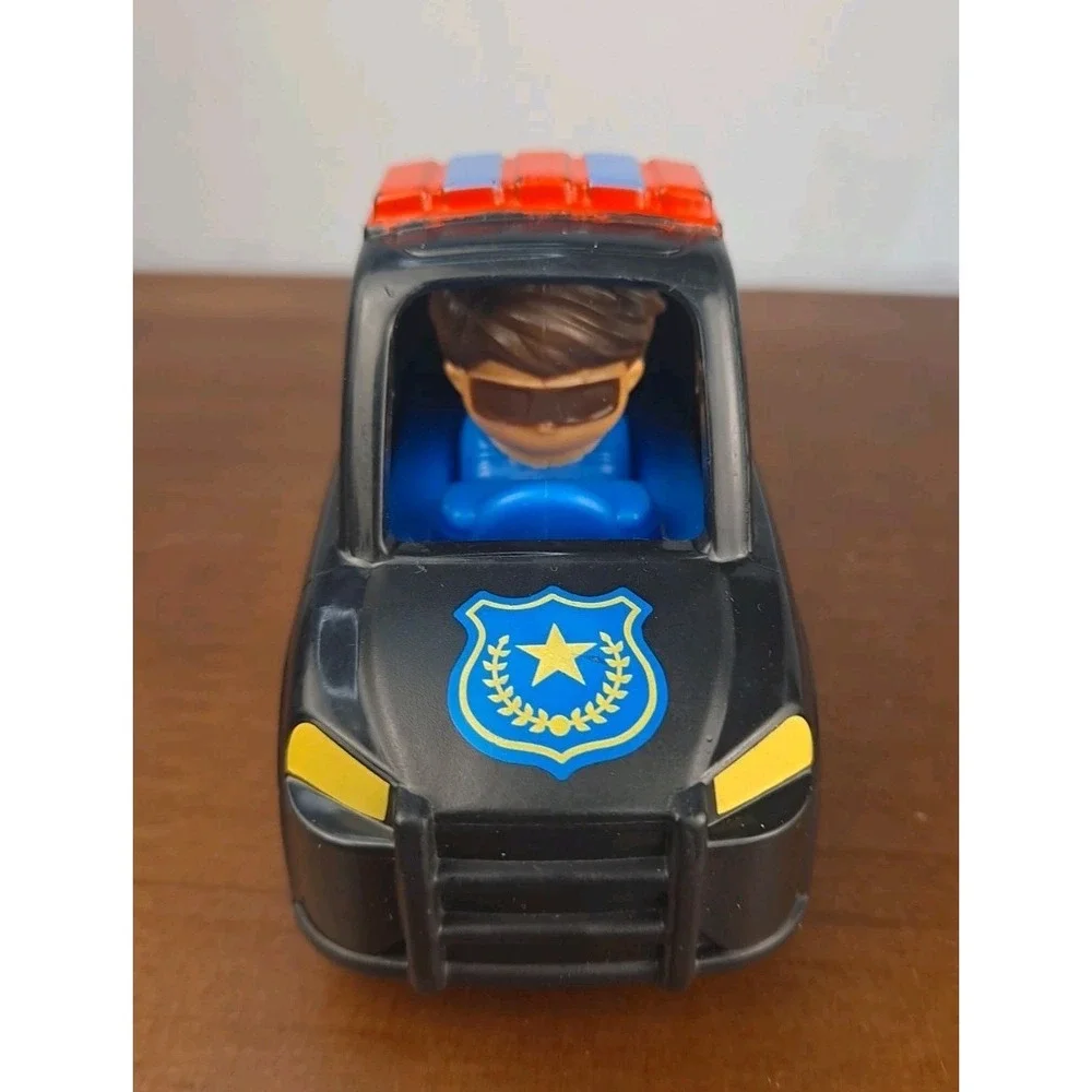 Fisher Price Little People Wheelies Police Car Driver 2019 Black Vehicle